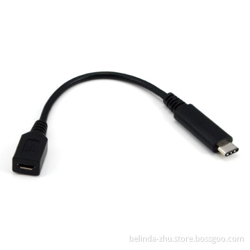 USB 2.0 Type C Male Connector to USB Micro B Female Data Cable